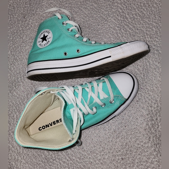 Converse Chuck Taylor's Teal Colored Shoes - Picture 14 of 15